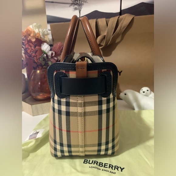 Burberry Calfskin Mini Vintage Check Triple Stud Belt Bag - Picture 3 of 16